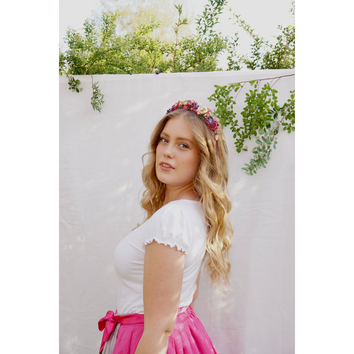 BY VIVI Haarreif "Flower Pink"
