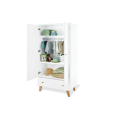 PINOLINO Kinderzimmer 'Hilda & Pan' breit | 3-teilig: Bett, Wickelkommode, Schrank