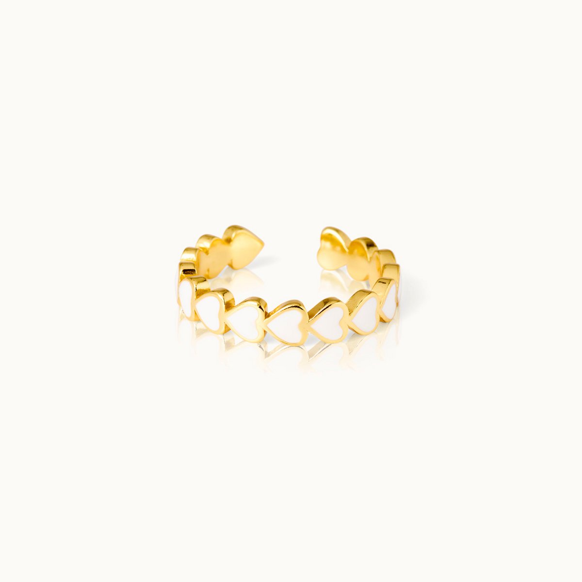 BY VIVI Ring  "The Heart" | Weiß