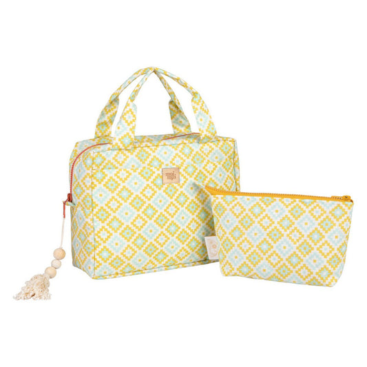 MOI MILI Kosmetiktaschen-Set „Mosaic“ | Wickeltasche