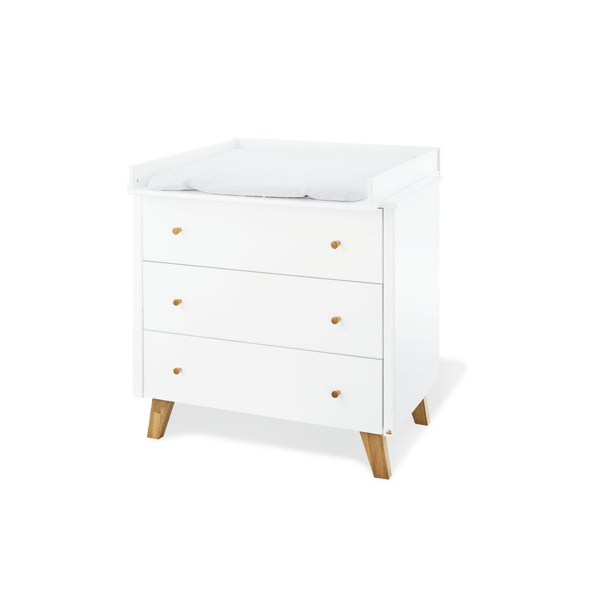 PINOLINO Kinderzimmer 'Hilda & Pan' breit | 3-teilig: Bett, Wickelkommode, Schrank