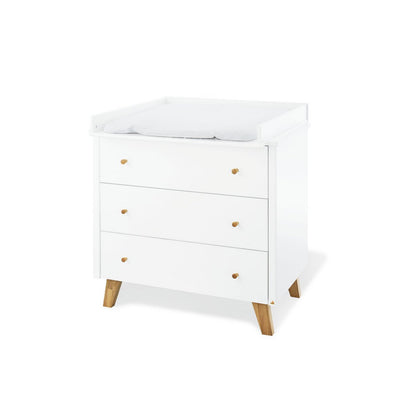 PINOLINO Kinderzimmer 'Hilda & Pan' breit | 3-teilig: Bett, Wickelkommode, Schrank