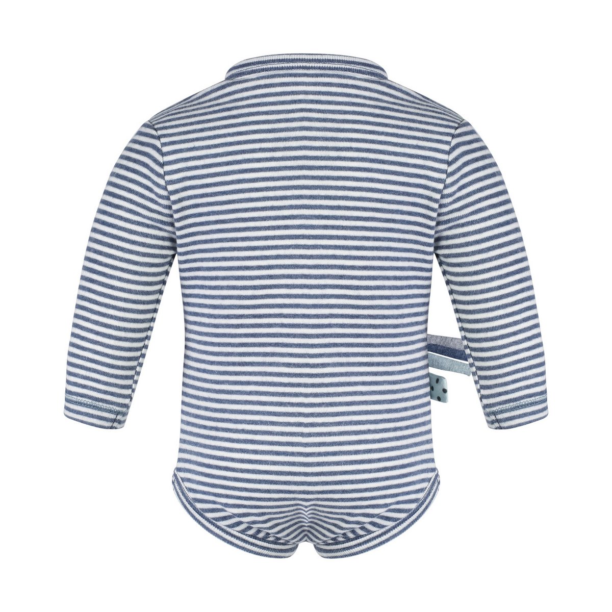ORGANIC ERA Baby-Bio-Langarm-Body | Indigo, gestreift
