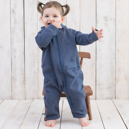 ORGANIC ERA Bio-Baby-Overall mit Reißverschluss | Indigo